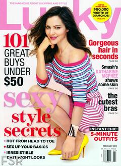 Katharine McPhee sexy for Lucky magazine February 2013 issue