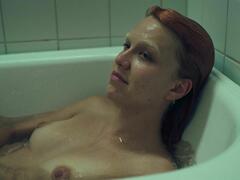 Frederikke Dahl Hansen nude in the bathtub at Noia
