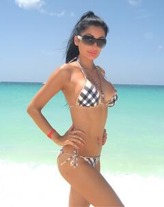 Negar Khan posing in bikini