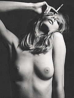 Magdalena Frackowiak smoking topless