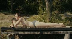 Salome Richard sunbathing topless at Reves de jeunesse