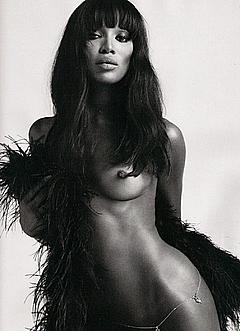 Black Naomi Campbell nude tits