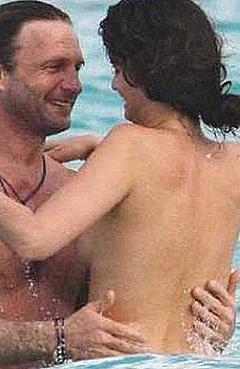 Miss Europe 2005 Shermine Shahrivar topless on a beach