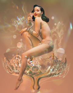 Dita Von Teese topless