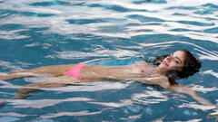 Weronika Rosati topless in a water at True Detective