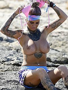 Busty Jemma Lucy topless in Ibiza