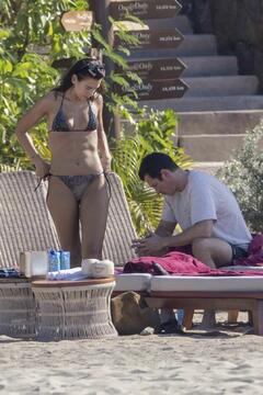 Dua Lipa in bikini at the beach with Fiancу Callum Turner in Mexico - December 2025