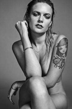 Tove Lo undressed black-&-white photo