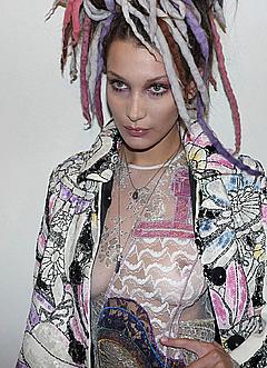 Bella Hadid in see through top