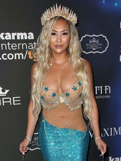 Dorothy Wang cleavage at Maxim Halloween party