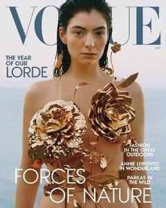 New Zealand singer Lorde posing topless for Vogue Magazine - October 2021