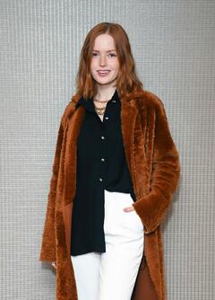 English actress Ellie Bamber for 43rd Circle Film Awards Nominations Announcement photocall - December 2022