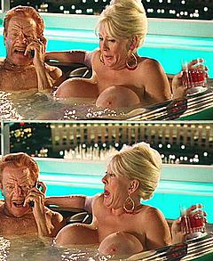 Kayla Kleevage huge nude boobs in a pool scene from The Heartbreak Kid
