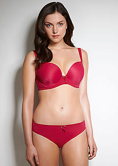 Caroline Buist in red lingerie