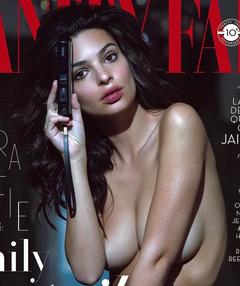 Emily Ratajkowski braless for magazine