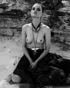 Guinevere Van Seenus topless for Vogue, Germany - May 2012