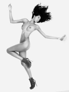 Jessica White nude black-&-white photo for Bullet Magazine