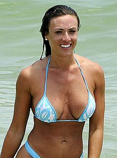 Nicole Bahls cleavage in bikini