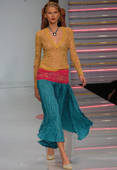 Hana Soukupova in see through top runway photo