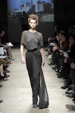 Alexandra Tomlinson in see through dress runway image