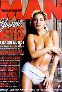 Venezuelan actress and TV presenter Yvonne Reyes topless for Man Magazine