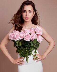 British-American actress and model Lily Collins - Lancome x Elle - Quebec 2021