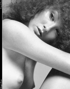Maggie Rizer topless black-&-white photo