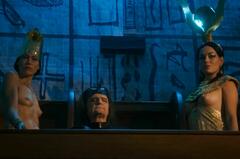 Arielle Dombasle, Josephine de La Baume topless at Alien Crystal Palace