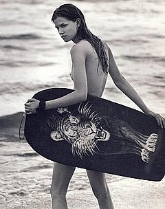 Kasia Struss naked on a beach