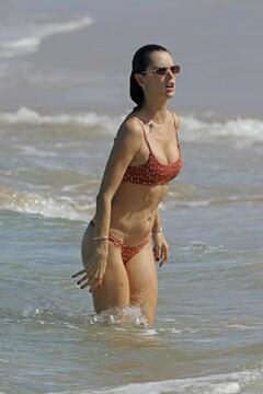 Alessandra Ambrosio in a bikini on a beach in Hawaii