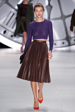 Lais Navarro in see through top runway photo