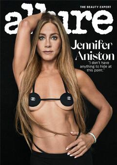 Jennifer Aniston sexy in tiny bra for Allure magazine