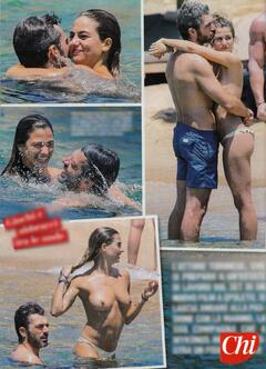 Cristina Marino topless paparazzi collage