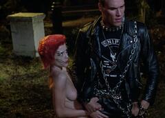 Linnea Quigley topless at Return of the Living Dead