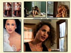 Andie MacDowell nude tits collage