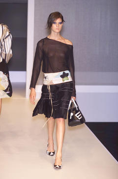 Emily Sandberg in see dress runway image