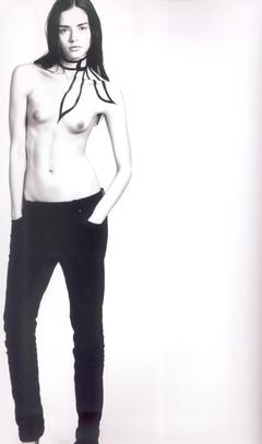 Isabel Neumair small nude tits black-&-white photo