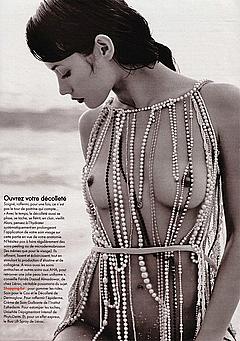 Olga Kurylenko naked black-&-white scan