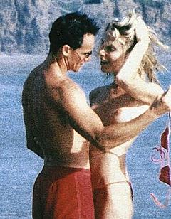 Tonya Kinzinger topless on a beach paparazzi collage