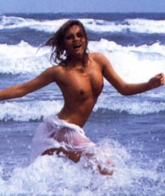 Isabella Ferrari topless in a water