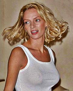 Uma Thurman in tank top