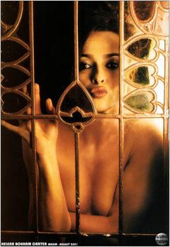 Helena Bonham Carter topless but covered