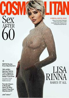 Lisa Rinna see through to tits in Cosmopolitan Digital - January 2024