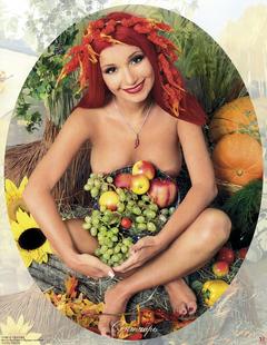 Russian singer Olga Orlova topless for calendar