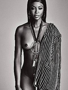 Black supermodel Naomi Campbell naked photo