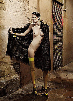 Iris Strubegger posing almost naked