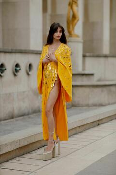 Mara Lafontan at Stephane Rolland fashion show in Paris - January 2023