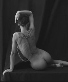 Moa Aberg nude black-&-white image