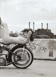 Paz de la Huerta nude at motorbike