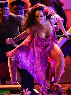 Rihanna performs at 60th Annual GRAMMY Awards